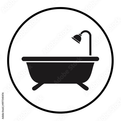 Plastic Baby Bathtub Wash Glyph Icon