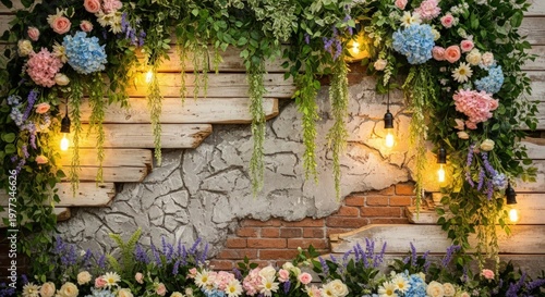 flowers hanging on a wall
