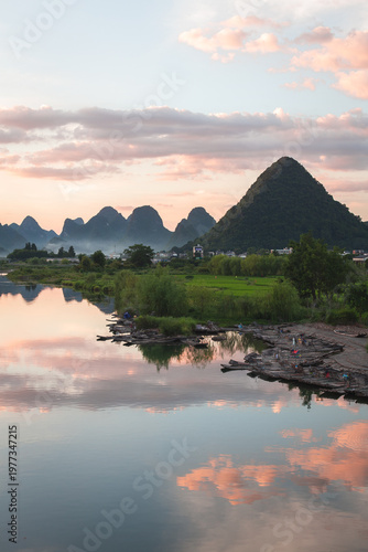 Beautiful landscape of Yangshuo Guilin China