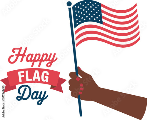 National Flag Day in United States. Holiday celebrated annual June 14 in USA.