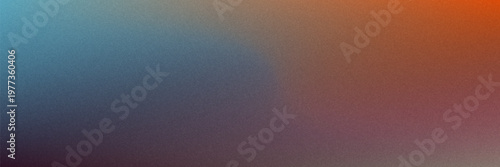 An abstract background featuring a smooth, grainy gradient that blends warm orange and cool blue hues. The textured, noisy appearance creates a modern, atmospheric effect.