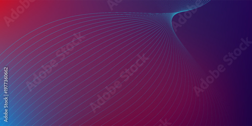 Blue purple red gradient mesh abstract background with wavy blended lines nice for wallpaper or banner