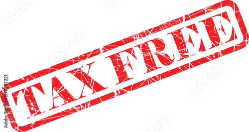 Valokuva Tax free stamp on white background