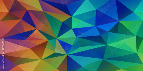 Abstract geometric mosaic with dynamic shapes and vibrant colors, exuding a sense of modernity and artistic flair. 