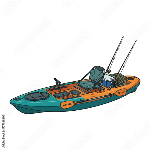 Kayaking Equipment Vector, Paddle Gear Outdoor Adventure Illustration, kayak svg