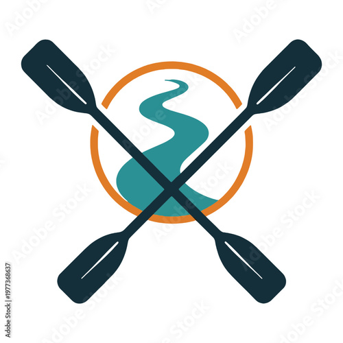 Kayaking Equipment Vector, Paddle Gear Outdoor Adventure Illustration, kayak svg