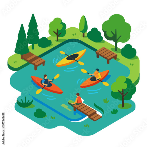 kayak illustration, kayaking outdoor , camping kayak, river kayak svg