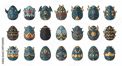 Collection of fantasy creature heads.