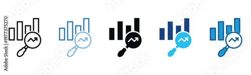 Data Analytics Icon Set Multiple Style Of