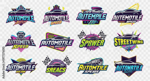 Collection of Automotive Sport Logos and Emblems.