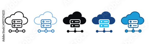 Hosting Icon Set Multiple Style Of