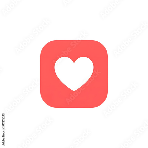Free Download A transparent heart icon on a red background - GFXLoad