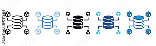 Big Data Icon Set Multiple Style Of