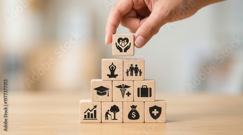 Employee benefits concept showing indirect and non-cash compensation designed to attract and retain valuable employees.
