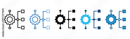 Workflow Icon Set Multiple Style Of