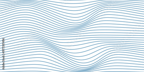 Abstract blue waves lines pattern design