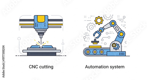 Industrial automation and precision cutting machines.