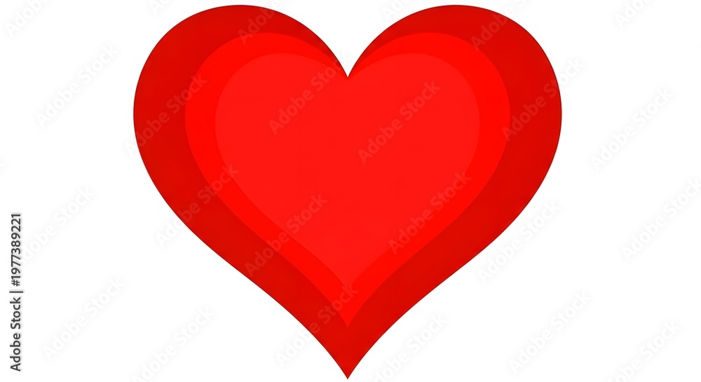 Obraz premium 3d red heart symbol on white background