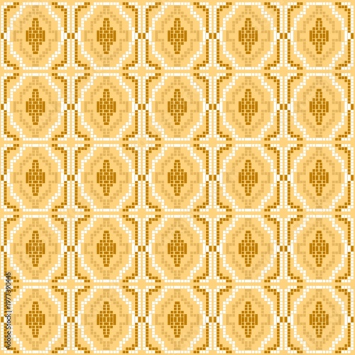 seamless pattern with golden ornament
