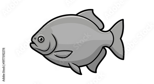 Fish Side View Illustration.