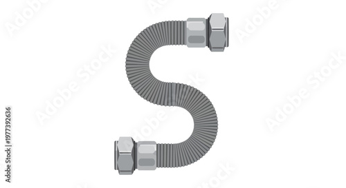 Flexible Metal Hose Fitting.