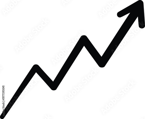 Free Download Upward Trending Arrow Graph Icon vector illustration - GFXLoad