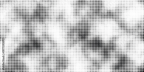 Halftone faded gradient texture. Grunge halftone grit background. White and black sand noise wallpaper. Retro pixilated vector backdrop eps10