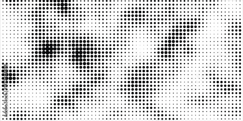 Halftone faded gradient texture. Grunge halftone grit background. White and black sand noise wallpaper. Retro pixilated vector backdrop eps10