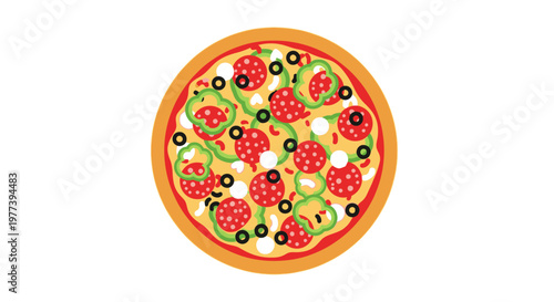vector illustration of pizza