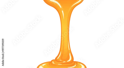 Honey pouring down slow.