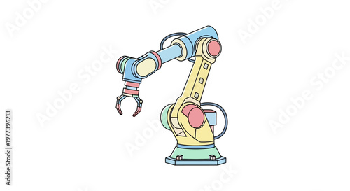 Industrial robotic arm machine technology.