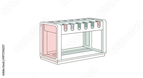 Modern Refrigerator Appliance Closeup View.