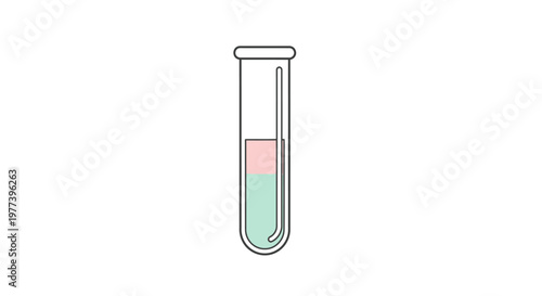 Colored liquid in a test tube.