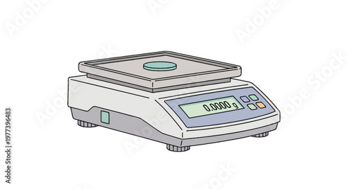 Digital kitchen scale with display screen.