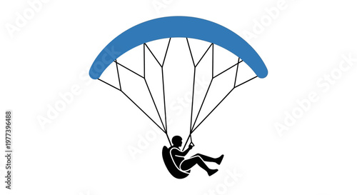 Man paragliding in air.