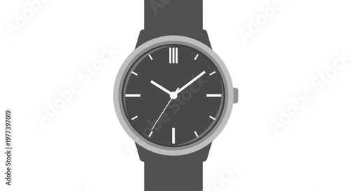Modern Black Watch Face.