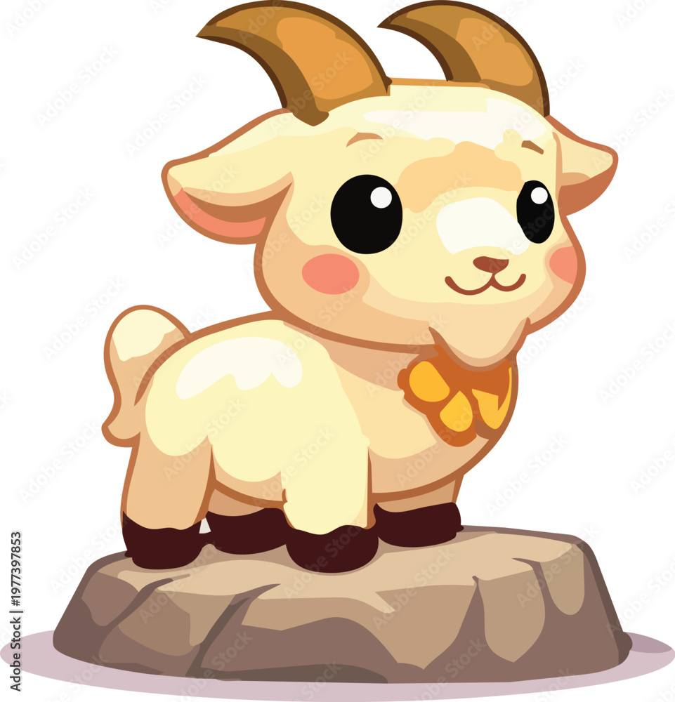 Fototapeta premium Goat Cute Illustration