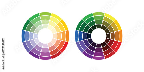 circle color wheel in gradient