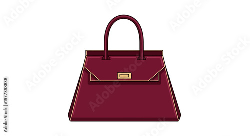 Red Luxury Handbag Purse.