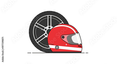 Red Racing Helmet Bike.