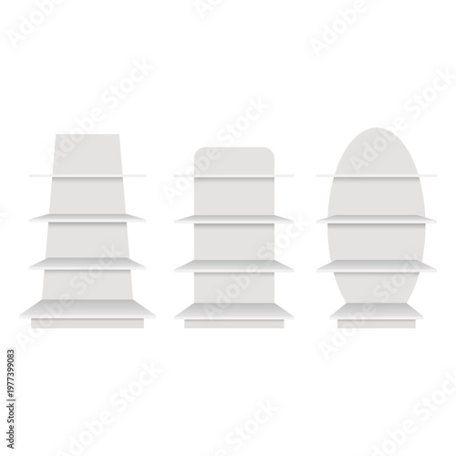 vector illustration of a set of 3d rafturi
