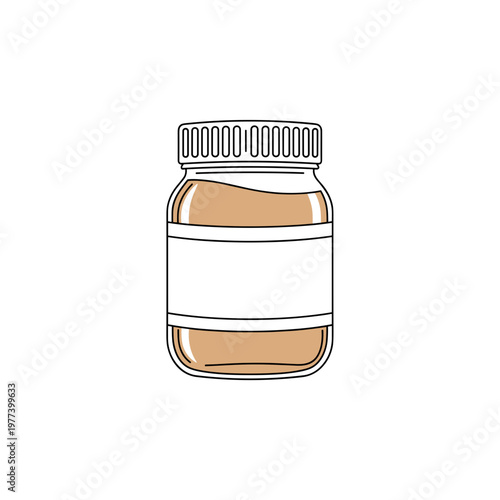 Glass jar with creamy substance on white background  