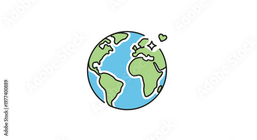 Cracked Earth Globe Icon Vector Illustration, Broken World Map Graphic, Environmental Crisis Concept, Global Warning Symbol for Design