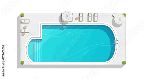 Swimming Pool From Above.