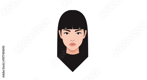 Woman with Black Hair.