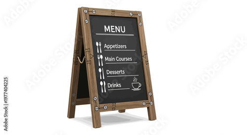 Wooden Chalkboard Menu Board.