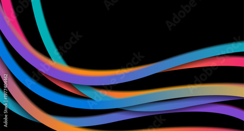Bright shiny abstract glossy smooth waves modern background. Elegant wavy vector design