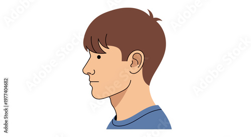 Young Boy Cartoon Portrait.