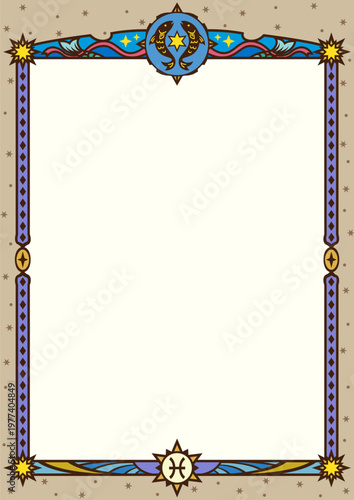 魚座イラスト枠（カラー2）