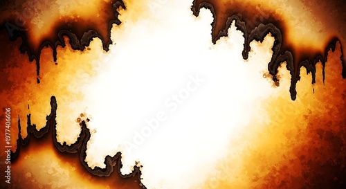 Fiery abstract background a dramatic burst of orange and white with torn edges
